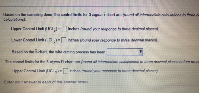 s for Computing Control Chart Limits (3 sigma)