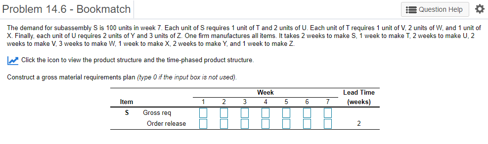 Needs S, T, U, V, W, X, & Z. Problem 14.6 -