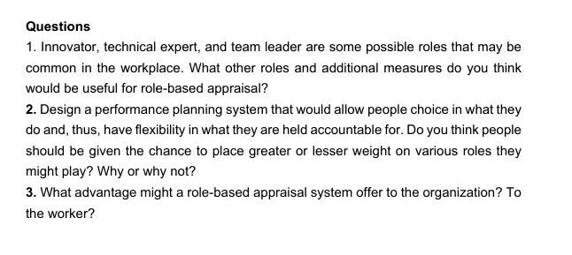 Case 1: Performance management: one job or