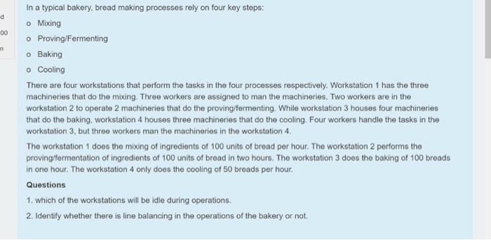 plz d 00 in In a typical bakery, bread making