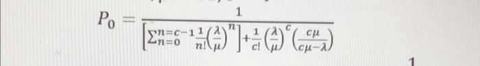please use the multiple server model formulas.