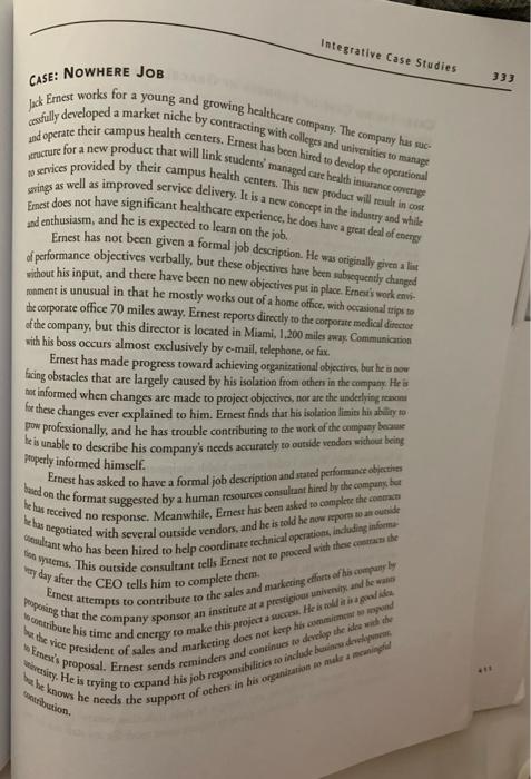 2. Nowhere Job case: Explain how Jack could use