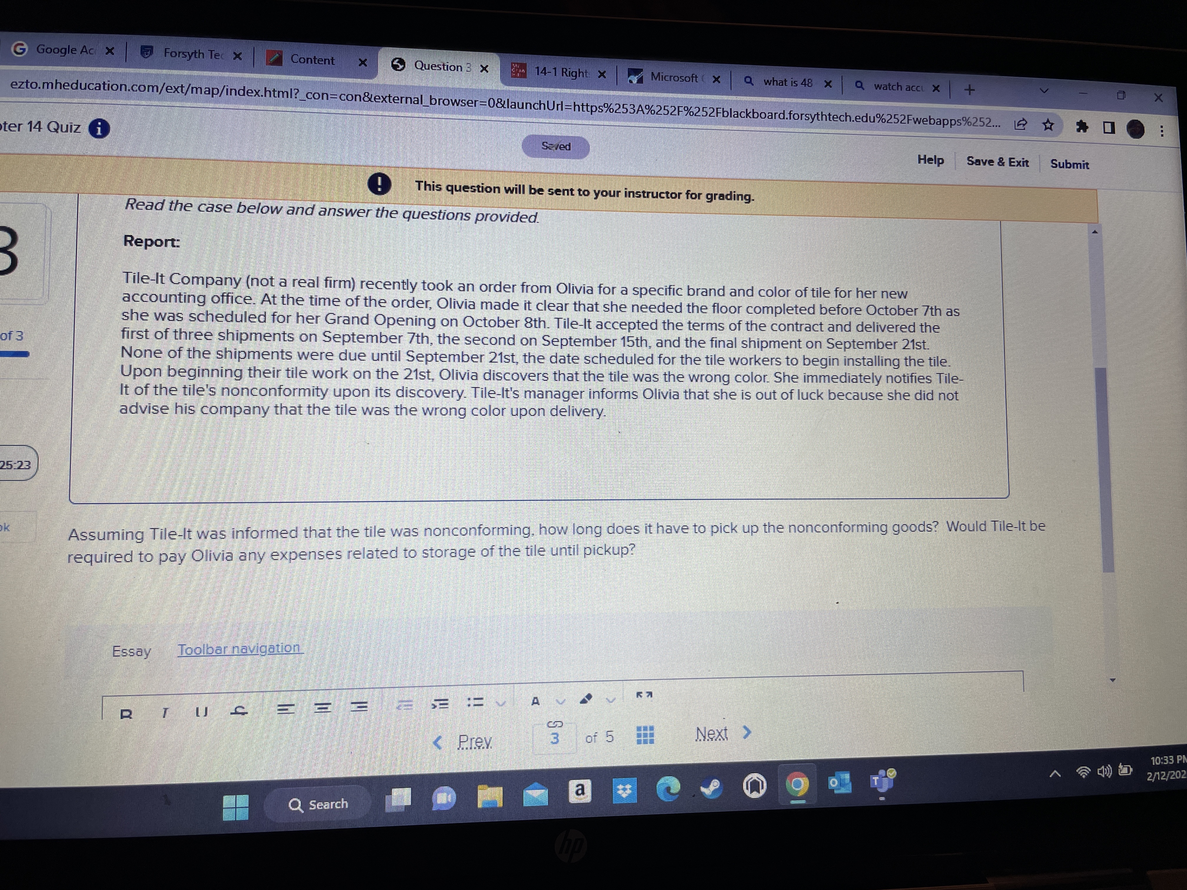 G Google Ac X Forsyth Tex Content x Question 3 x