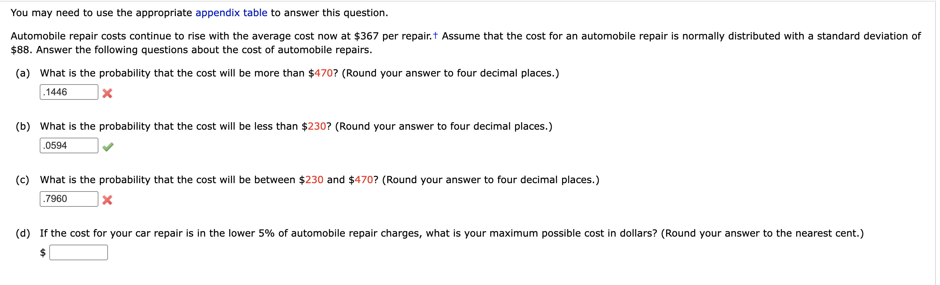 You may need to use the appropriate appendix