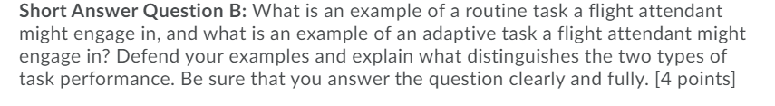Short Answer Question B: What is an example of a