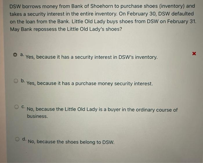 DSW borrows money from Bank of Shoehorn to