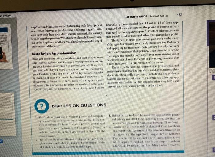 Read the Ethics Guide . . Pages 150-151 (11th