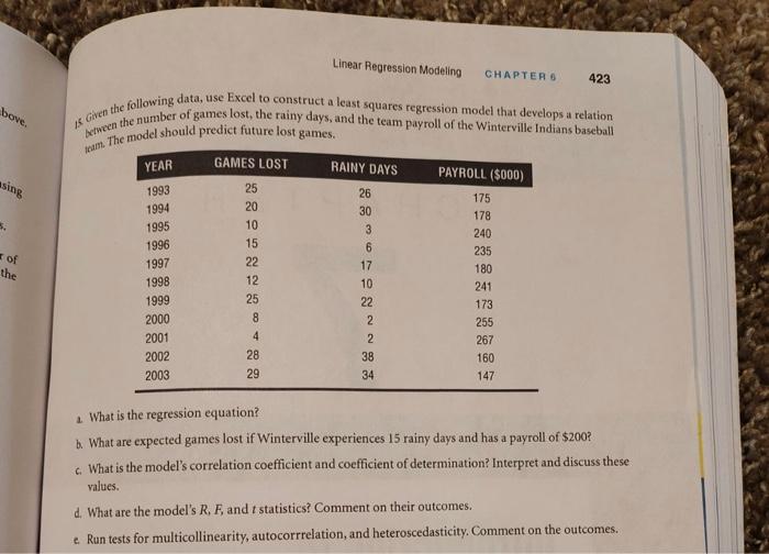 answer for this questin 15. Given the following