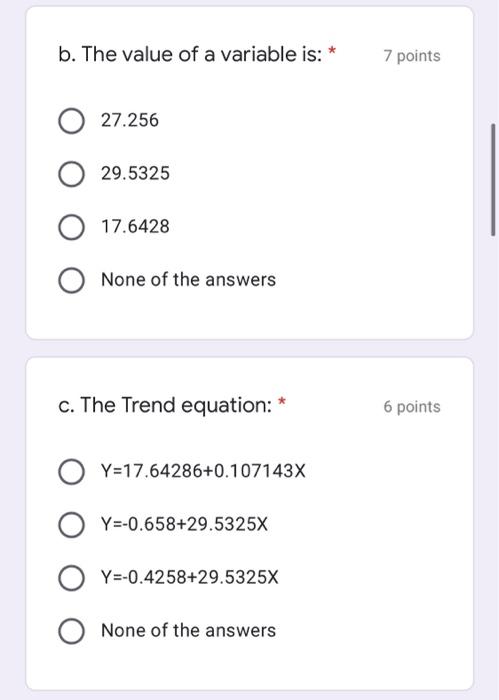 BMIS Use the Trend projection forecasting method