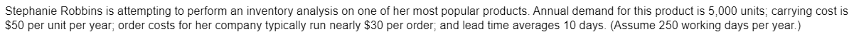 a. the economic order quantity is ? (round