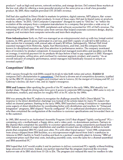 About Revitalizing Dell case study. Answer the