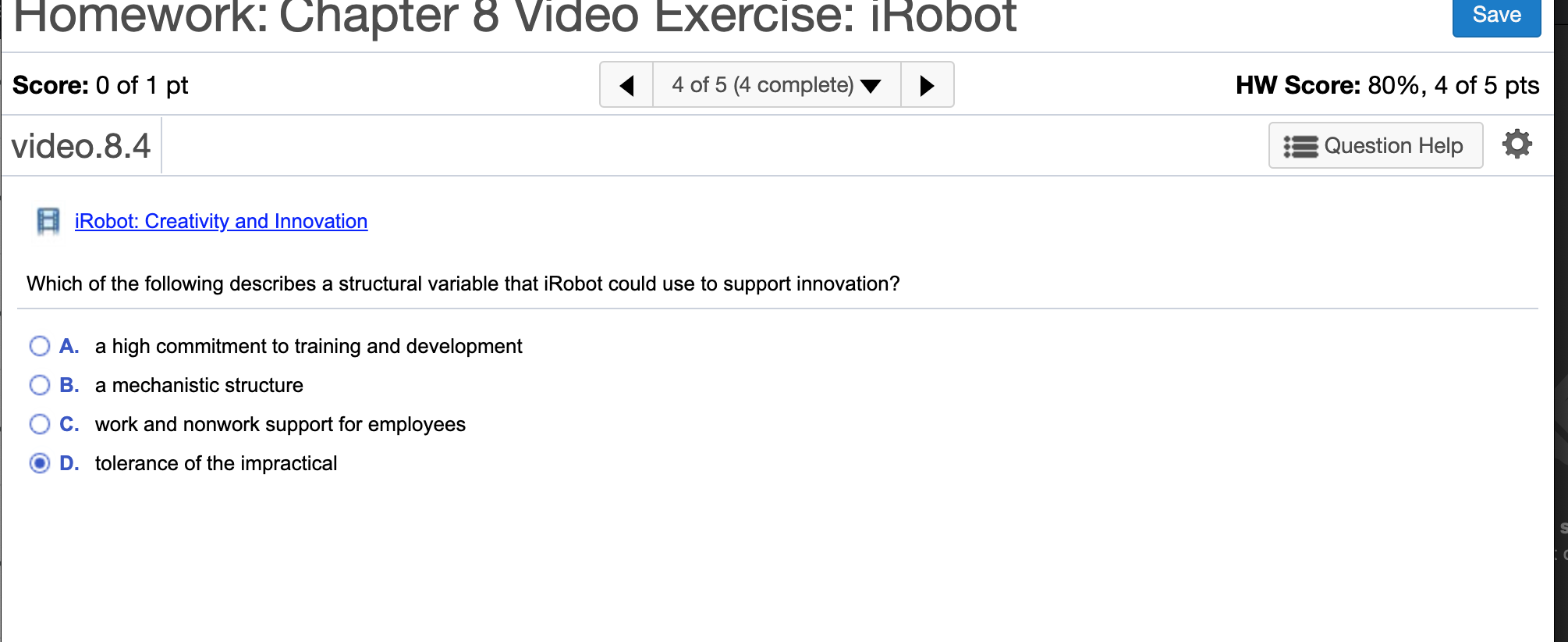 The answer is not D! I have one attempt left,
