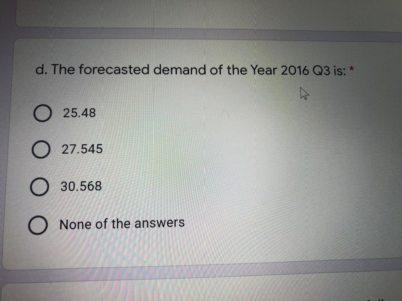 Problem 1: Forecasting 35% Use the Trend