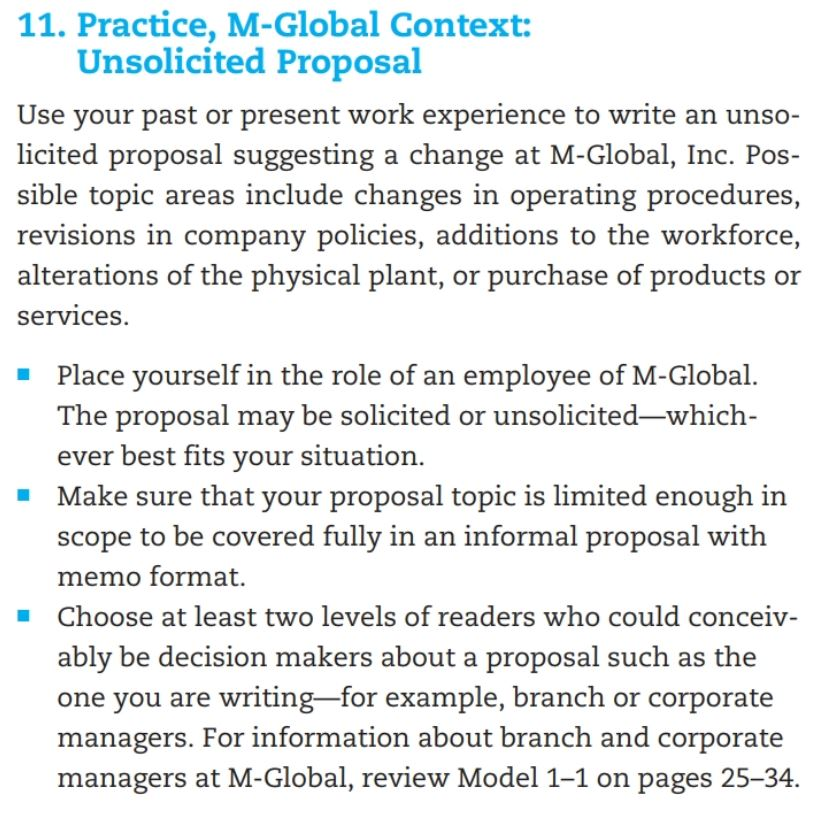 11. Practice, M-Global Context: Unsolicited