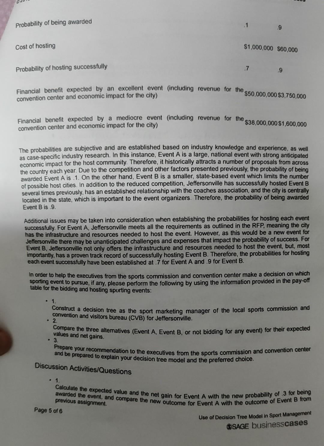 Calculate the expected value and the net gain for