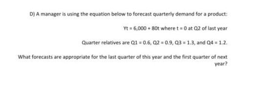 D) A manager is using the equation below to