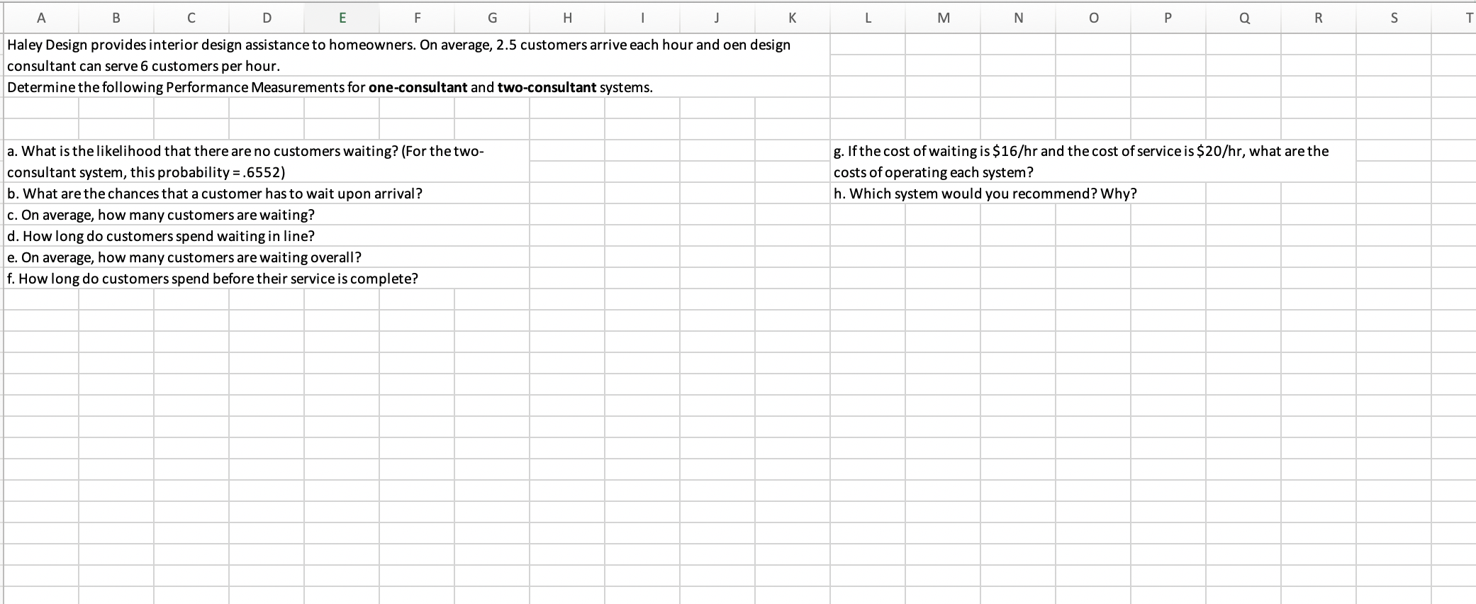 I need help in solving this in excel like what
