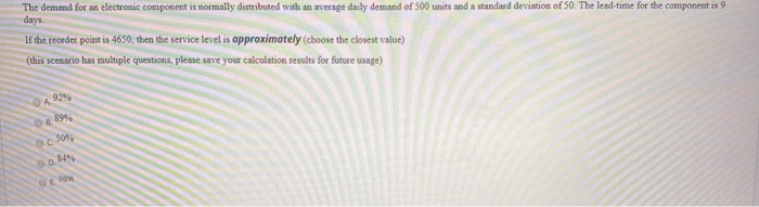 The demand for an electronic component is