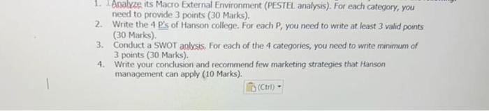 1. Analyze its Macro External Environment (PESTEL