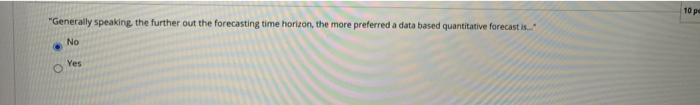 10 p "Generally speaking the further out the