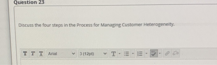 Question 23 Discuss the four steps in the Process