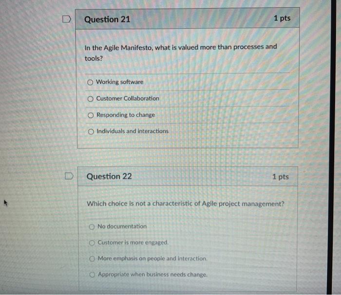 Question 29 1 pts These are the primary learning,