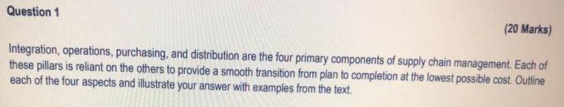 Question 1 (20 Marks) Integration, operations,