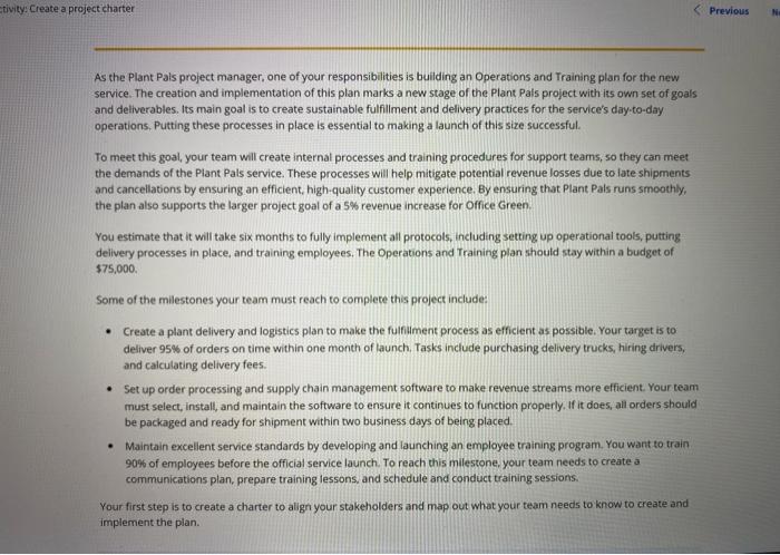 Project Chart (please answer steps 2-4) As the