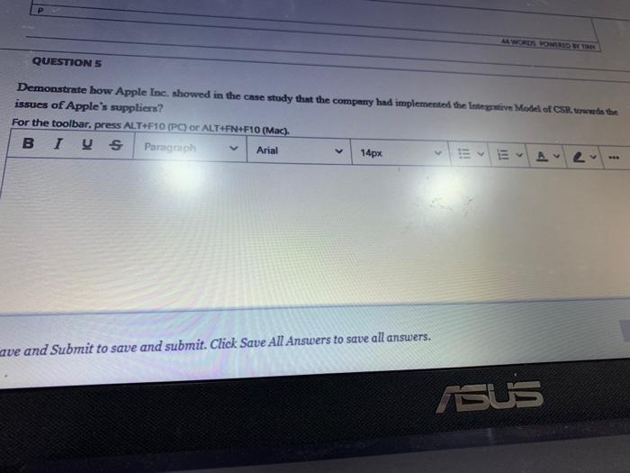 QUESTION 1 Case Study: Apple Inc. Apple is a