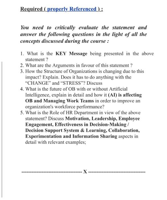 Required (.properly Referenced): You need to