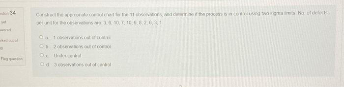 sition 34 Construct the appropriate control chart