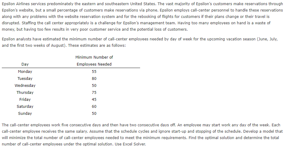 Epsilon Airlines services predominately the