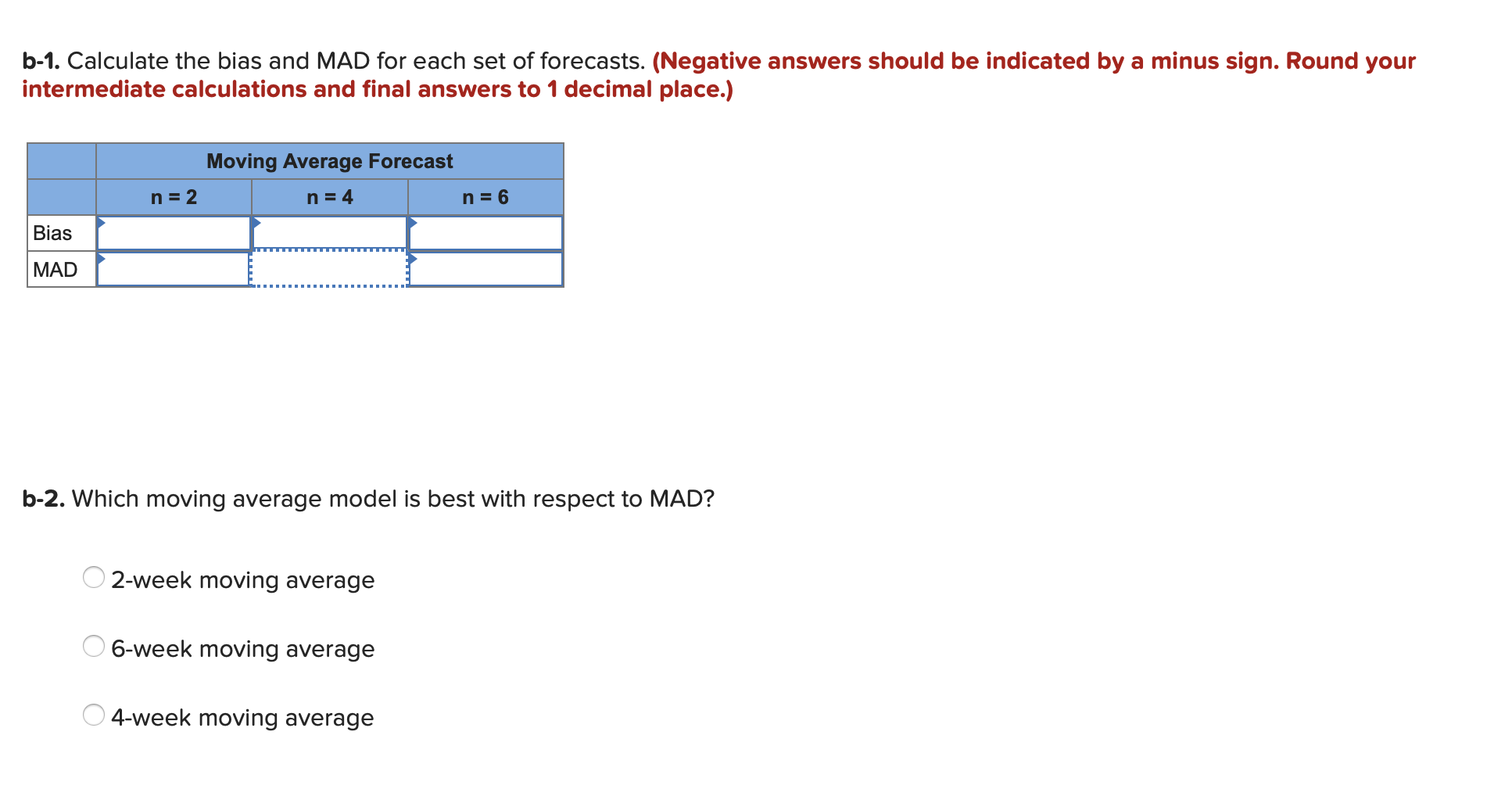 Problem 12-2 (Algo) Given the series of demand