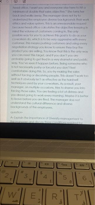 Case study. You just got hired at your first