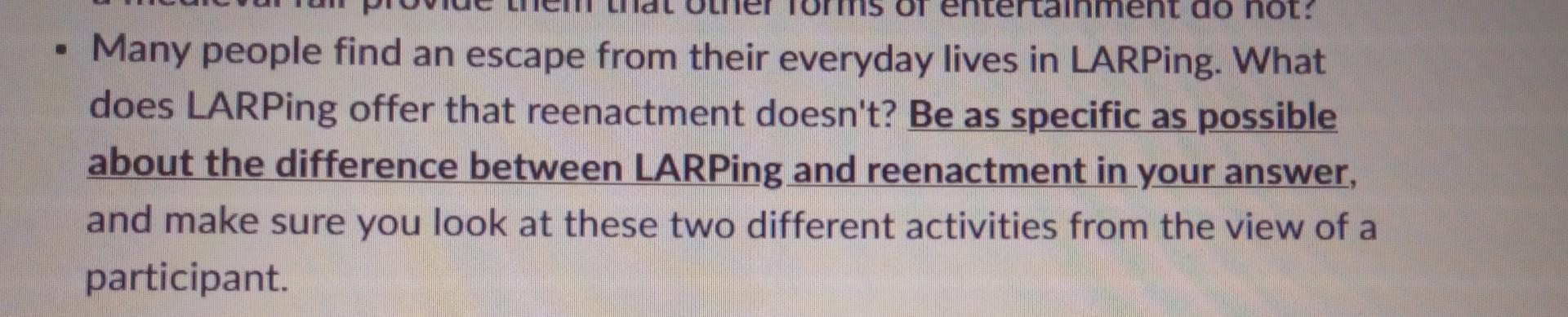 - Many people find an escape from their everyday