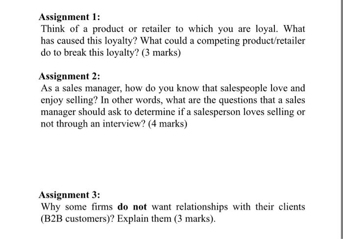 Assignment 1: Think of a product or retailer to