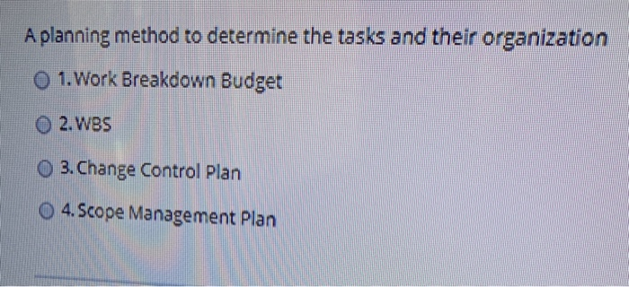 HELP ASAP! thank you A planning method to