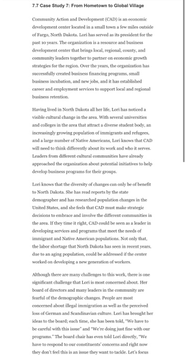 Assignment: Read case study in the photos below -