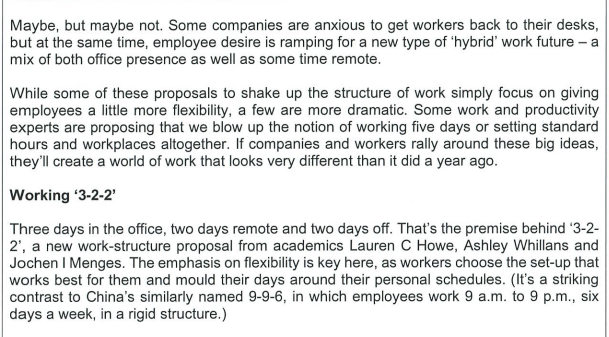 What's the best plan for a radical new workday?