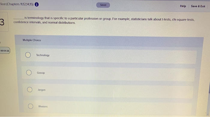 Test (Chapters 11,12,14,15) Saved Help Save &