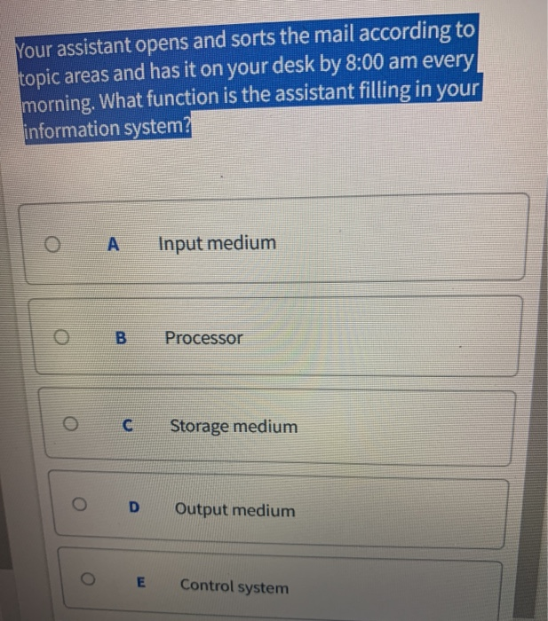 Your assistant opens and sorts the mail according