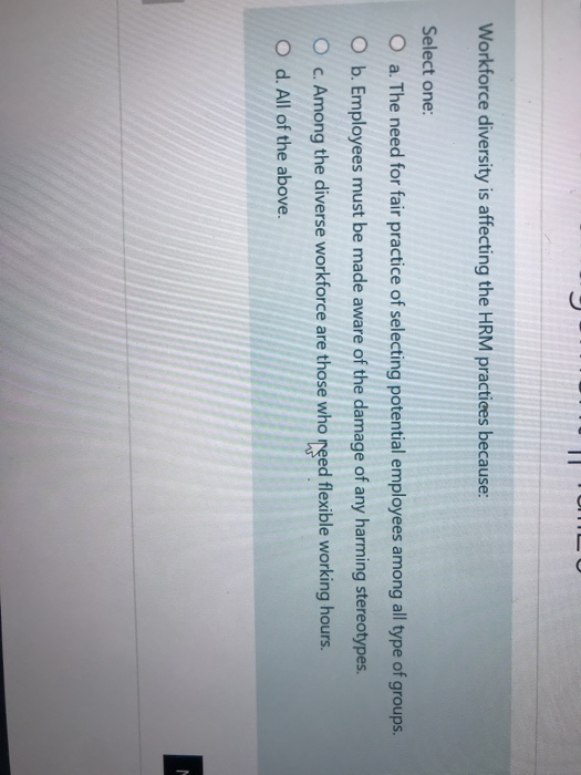 UTIL Workforce diversity is affecting the HRM