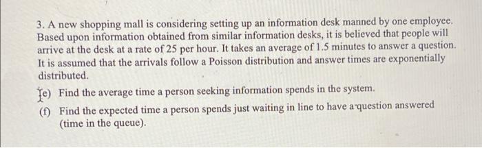 3. A new shopping mall is considering setting up