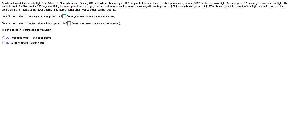 Southeastem Airlines's daily flight from Atlanta