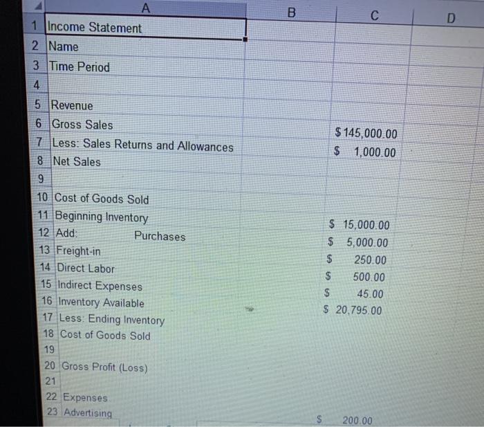Excel Lab 2 Sensitivity Analysis Practice