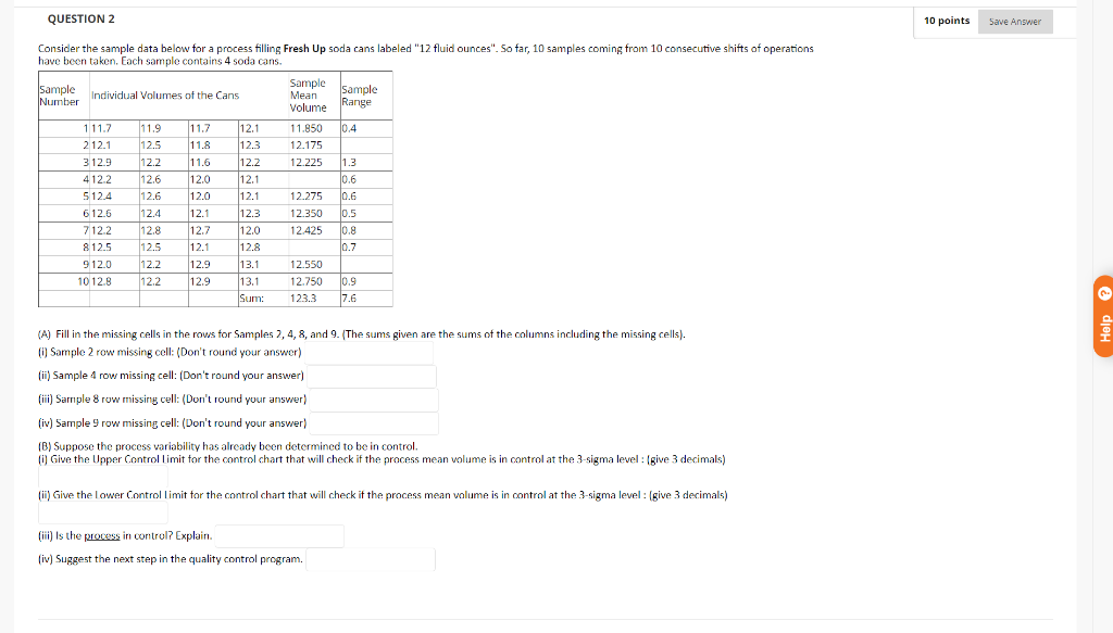 QUESTION 2 10 points Save Answer Consider the