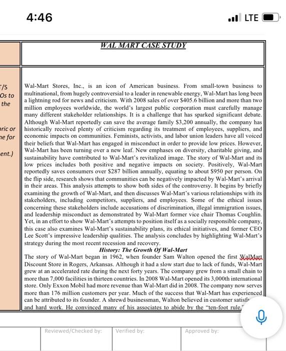 4:46 - II LTE WAL MART CASE STUDY Wal-Mart