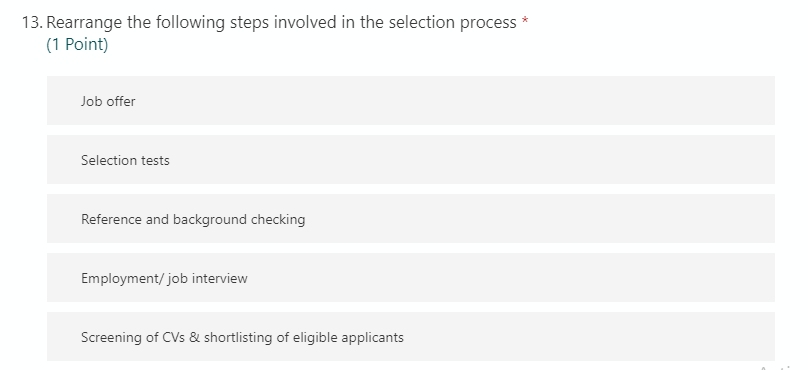 12). What do you understand by 'Selection' as a