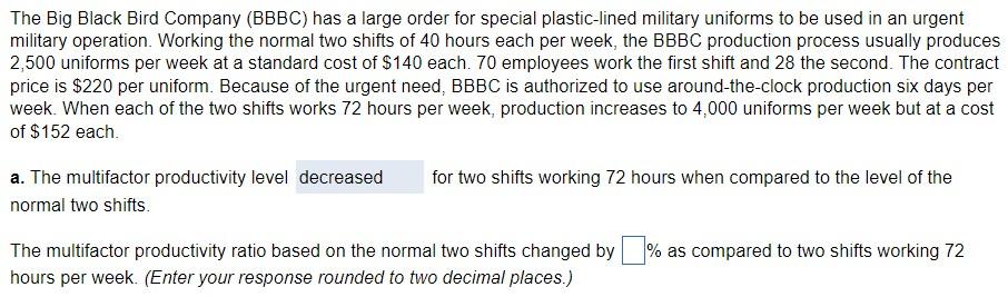 b. Did the labor productivity ratio increase