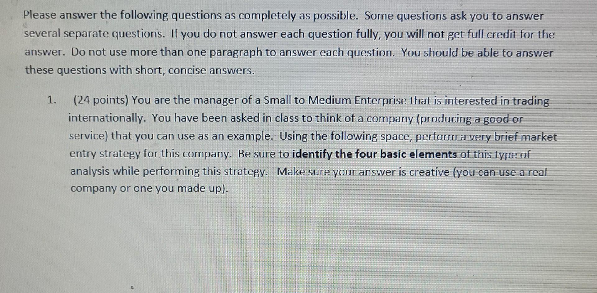 Please answer the following questions as